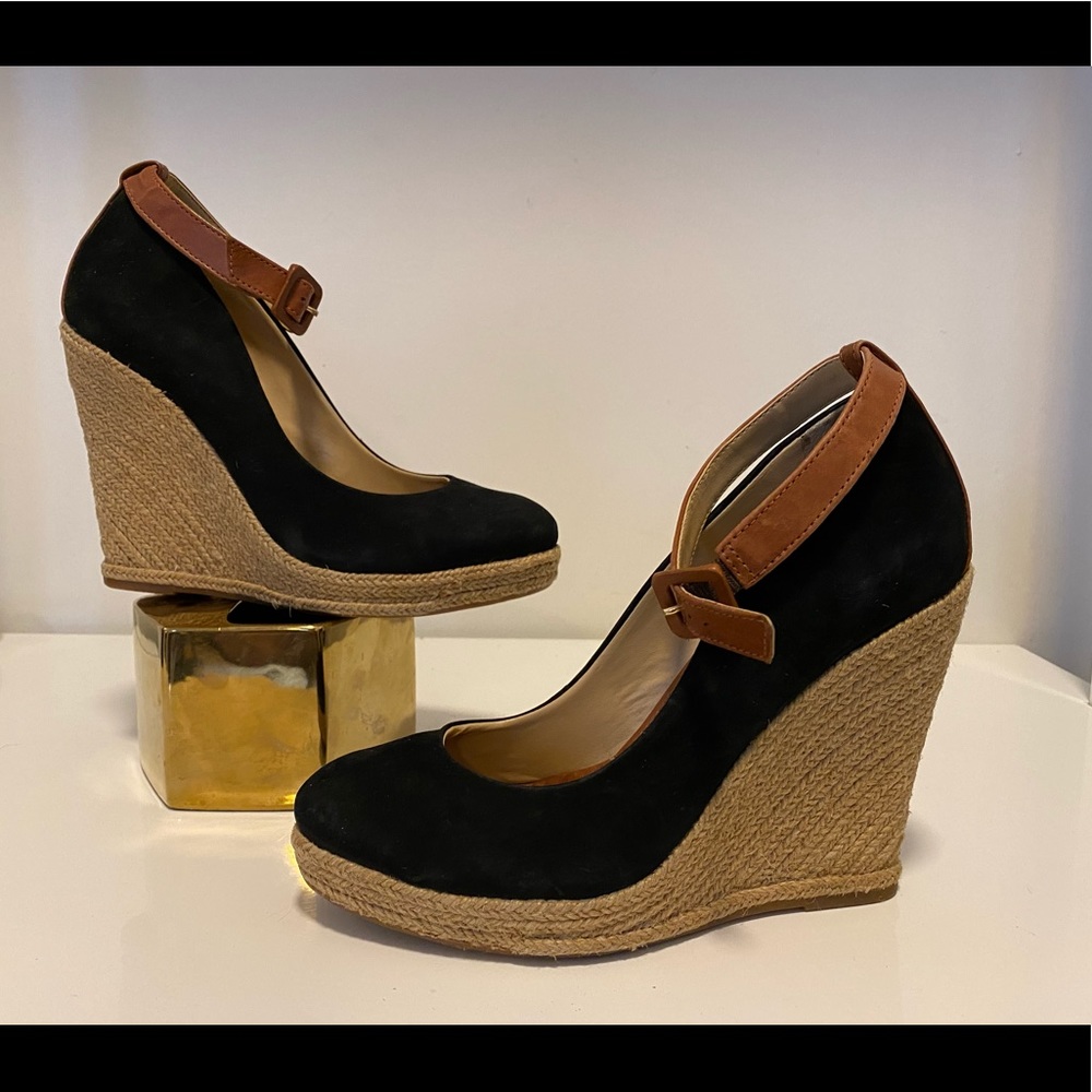 Schultz size 8 espadrille suede wedge